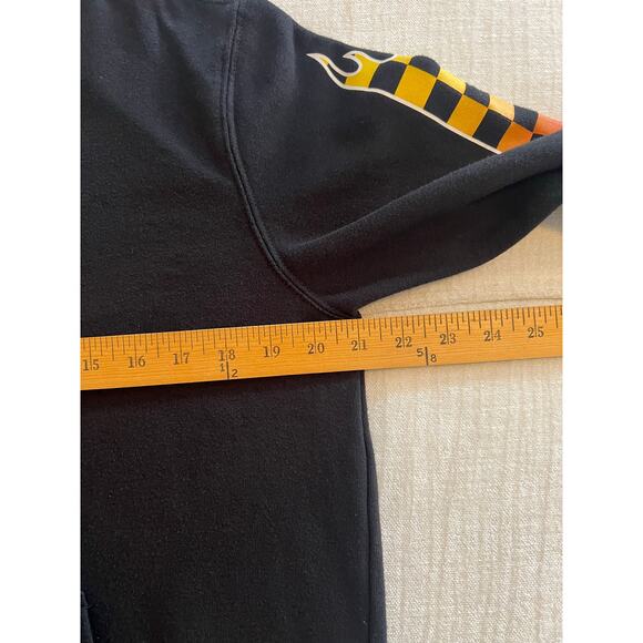 Vans Flame Checkerboard Hoodie Black Sweatshirt - XL - Picture 8 of 9